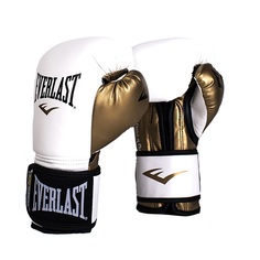 Боксерские перчатки Everlast Powerlock PU бел/золот. 12oz