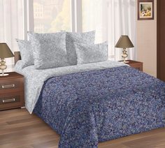 Покрывало "Фольклор 1 Син." Перкаль 220х210 стеганое Евростандарт Текс Дизайн