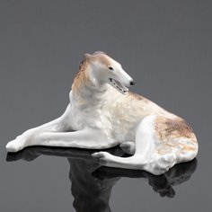 Статуэтка, Raritetus, "Борзая", фарфор, роспись, ЛФЗ, СССР, 1947-1955 гг. Однажды