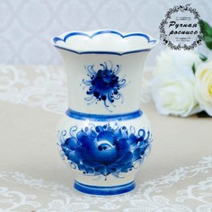 Ваза "Колокольчик", гжель, фарфор, 17 см No Brand