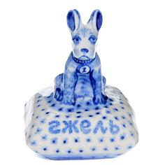 Фарфоровая статуэтка «Собака. Чемпион». Гжель Russia The Great