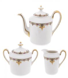 Сервиз чайный из 3 предметов, фарфор, роспись, золочение, Франция, 1901-1913 гг. Однажды