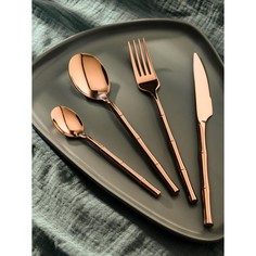 Magistro Набор столовых приборов Magistro Bamboo, 4 предмета, цвет бронзовый