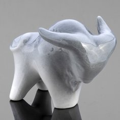 Статуэтка, Raritetus, "Бык", фарфор, аэрография, ЛФЗ, СССР, 1970-1991 гг. Однажды