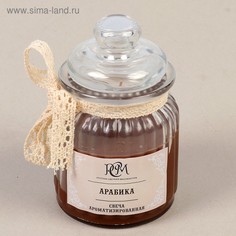 Свеча в банке ароматизированная Арабика 180гр, время горения 45ч No Brand