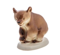 Статуэтка, Raritetus, "Медвежонок", фарфор, роспись, ЛФЗ, СССР, 1970-1986 гг. Однажды