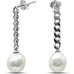 Серьги с жемчугом из серебра Silver wings 022043425a