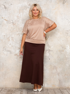 Юбка женская Sparada Макси Милан коричневая 50-52 RU