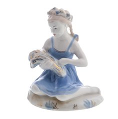 Статуэтка, Raritetus, "Девочка с букетом", фарфор, роспись, золочение, СССР, 1950-1970 гг. Однажды