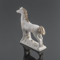 Статуэтка "Конь", фарфор, роспись, Полонский ЗХК, СССР, 1973-1991 гг. Однажды