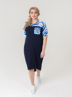 Платье женское Sparada Волна синее 48-50 RU