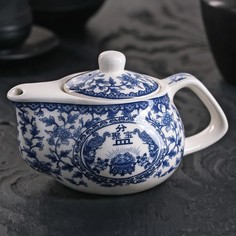 Чайник заварочный Восточная мудрость, 200 мл, 14×9,5×8 см, цвет синий No Brand