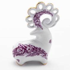 Статуэтка "Сказочный олень", фарфор, деколь, золочение, (ЛОЗ), СССР, 1984-1991 гг. Однажды