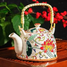 Чайник заварочный Лотос, 900 мл, с металлическим ситом No Brand