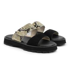 Шлепанцы женские Emu Australia Fantail Snake W12483 черные 37 EU