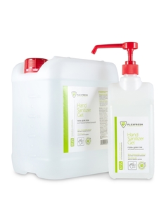 Антисептик для рук кожный гель FlexFresh 5 л с дозатором на 1 л
