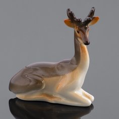 Статуэтка, Raritetus, "Олень", фарфор, роспись, ЛФЗ, СССР, 1970-1991 гг. Однажды