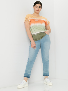 Футболка женская SAMOON by GERRY WEBER 871062-26226-5422 зеленая 52