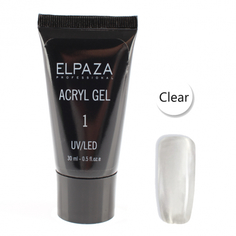 Акрил-гель для моделирования ногтей Elpaza, Clear, 30 мл