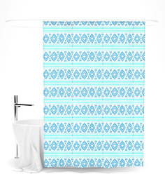 Сирень ШТОК056-15327 Шторка для ванной "Ромбики", 145х180 см оксфорд 145*180 БОПП пакет