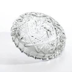 Ваза (конфетница) с геометрическим декором, стекло, СССР, 1970-1990 гг. Однажды