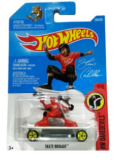 Машинка Hot Wheels коллекционная SKATE BRIGADE красный/белый DTY58