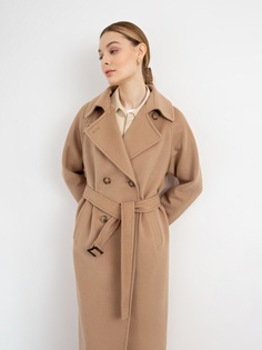 Пальто женское Pompa 1013001р10007 бежевое 44 RU