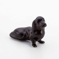 Статуэтка, Raritetus, "Такса", фарфор, крытье, ЛФЗ, СССР, 1986-1991 гг. Однажды
