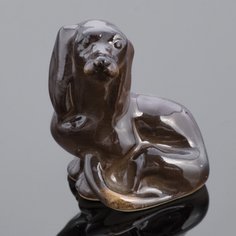 Статуэтка "Такса", фарфор, крытье, ЛФЗ, скульптор Н.Е. Муратов, СССР, 1986-1991 гг. Однажды