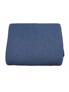 Плед вязаный Warm Whiff Джинсовый 240x260 см Хлопок 100 %