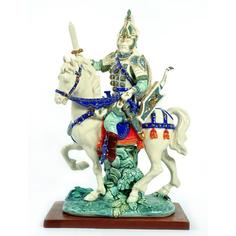 Статуэтка «Конный воин» майолика Russia The Great