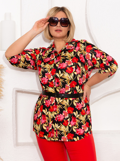 Рубашка женская Sparada МоанаПринт красная 58 RU