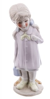 Статуэтка "Девочка с сумочкой", фарфор, роспись, Китай, 2000-2010 гг. Однажды