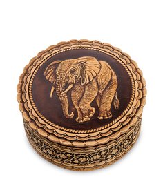 Шкатулка Индийский слон (береста) Народные промыслы