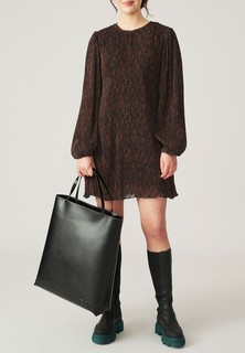 Платье женское GANNI 130952 коричневое 34 IT