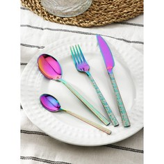 Magistro Набор столовых приборов Magistro Сакура, 4 предмета, цвет хамелеон