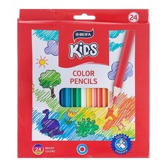 Карандаши цветные "Яркий мир", 24 цвета Beifa