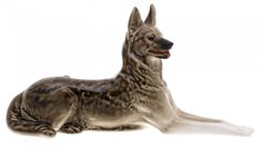 Статуэтка "Овчарка", (ЛФЗ), скульптор В.С. Драчинская, фарфор, СССР, 1970-1990 гг. Однажды