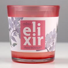 Свеча ароматическая в стакане ELIXIR Flower Bouquet, 140 гр. No Brand