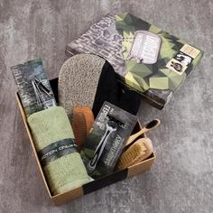 Набор подарочный "Настоящему герою" полотенце и акс (7 предметов) No Brand