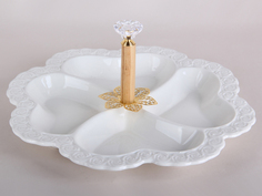 Менажница 4-х секционная ZD20204 24см Коралл