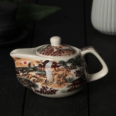 Чайник заварочный Пейзаж, 200 мл, 15×9,5×9 см, с металлическим ситом No Brand