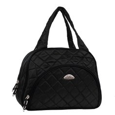 Дорожная сумка женская Polar 7036.1 черная, 25x34x14 см