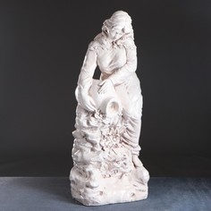 Фигура "Девушка сидя с кувшином большая" состаренная, 95см No Brand