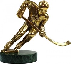 Бронзовая статуэтка "Хоккеист" большой ООО ПСП