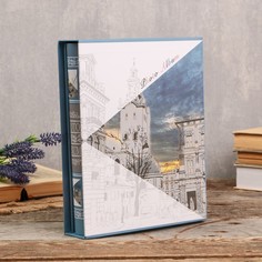 Фотоальбом на 100 фото 10х15 см "Ночь, улица, фонарь" в коробке, зол.обвод МИКС 26х20х5,5 No Brand