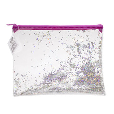 Косметичка Centrum Glitter, 80267, звёзды и сердечки, на молнии, 22*17 cм