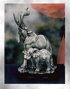 Статуэтка посеребренная Brunel "Слоны"