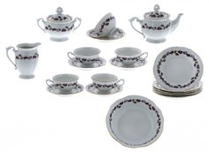 Сервиз чайный "Роза" на 5 персон 19 предметов, фарфор, деколь, Польша, 1964-1991 гг. Однажды