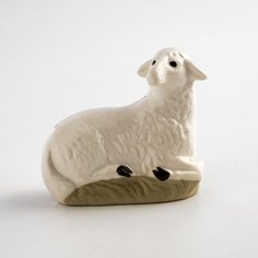 Статуэтка "Овечка", фарфор, роспись, (ЛФЗ), скульптор Э.И. Еропкина, СССР, 1970-1991 гг. Однажды